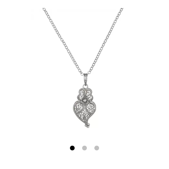 NECKLACE HEART OF VIANA IN SILVER - Picture 3 of 5